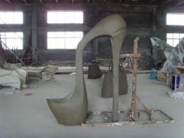 hj1717 玻璃鋼雕塑-美人之座 泥塑_青島國(guó)際服裝城不銹鋼雕塑、石雕、玻璃鋼雕塑_濱州宏景雕塑有限公司